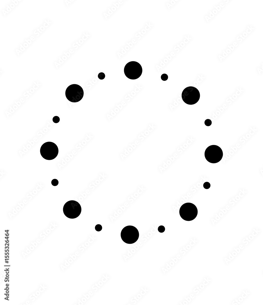 Poster circular dot pattern on transparent background a versatile design element for modern graphics and cr