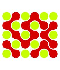 Interlocking Blob Network with Circular Nodes on a Transparent Background, Creating a Dynamic and Visually Engaging Abstract Composition