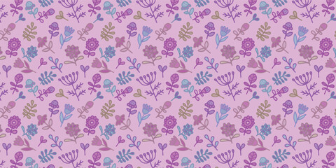 Seamless Ditsy Floral Pattern Elements – Cute Tiny Flower Vector Design.