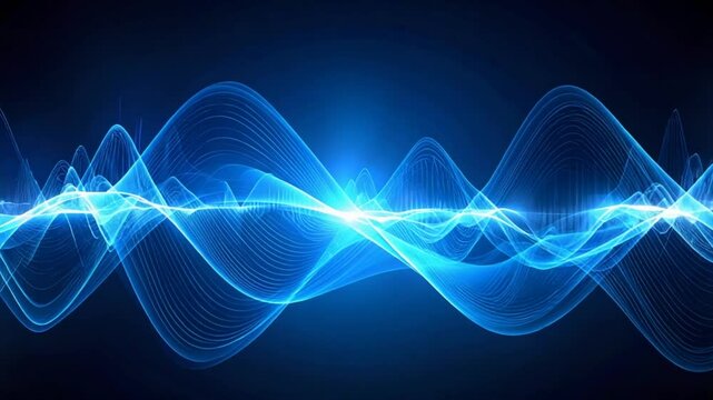 Abstract blue wave background design