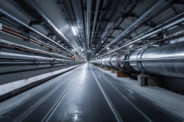 Particle accelerator tunnel: a long particle accelerator for advanced