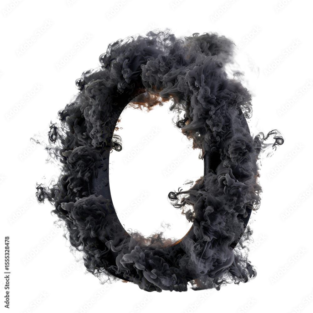 Poster swirling cloud of smoke forms circular shape, creating dramatic and ethereal effect. dark and light 