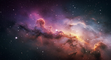 Fototapeta premium Galaxy Inspired Background with Stars, Nebulas, and Deep Colors