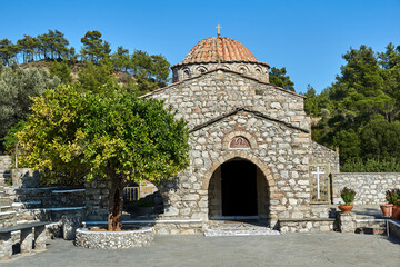 Stone, Orthodox, Historic Monastry Moni Thari on Rhodes Island