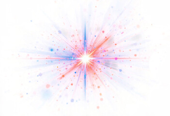 Destello de luces de colores aislado sobre fondo transparente. PNG. 