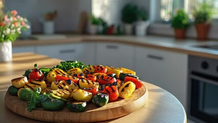 A delicious selection of vegetables, ready to be grilled.
