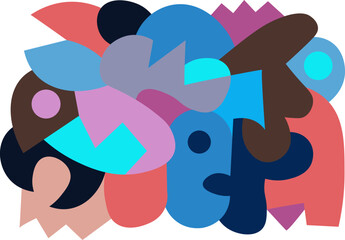 colorful abstract mural art