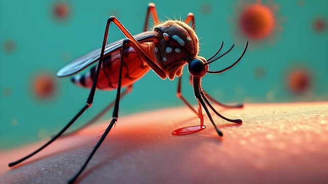 Mosquito Transmitting Malaria and Zika Virus