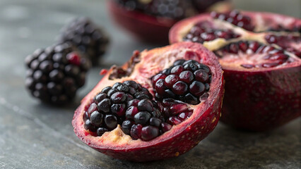 pomegranate and blackberry