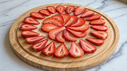 strawberry cut on a plate