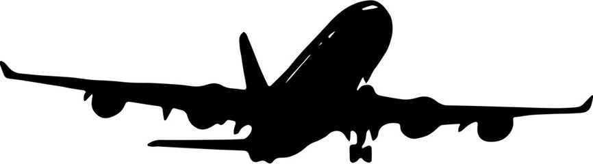 vector silhouette of a plane