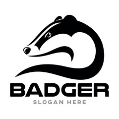 Modern angry badger logo. Vector illustration	