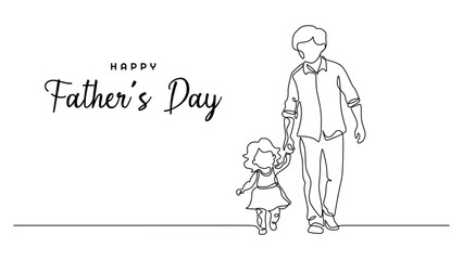 Guidance Fatherhood Symbol One Line Drawing Graphic