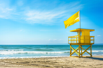 Yellow Flag Alerts Tourists to Swim With Caution As Sea Conditions May Worsen at Popular Summer Beach
