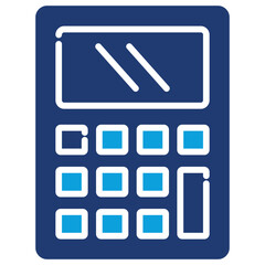 Calculator Flat Blue Icon