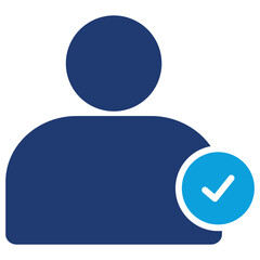 User Flat Blue Icon