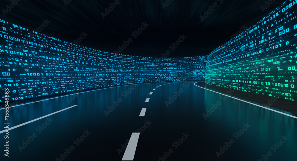 Poster digital highway: navigating the data stream of the future information era