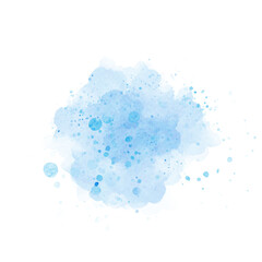Blush  blue watercolor stains Paint stroke hand drawn  for illustration  design, invitation and birthday .Abstract watercolor background.