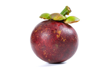 fresh mangosteen on a white background