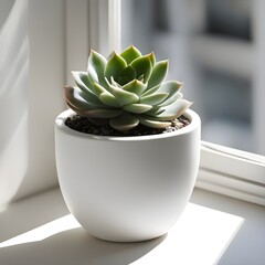Minimalist Potted Succulent