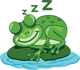 Sleeping Cartoon funny frog