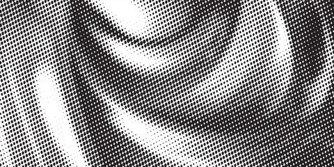 Monochrome gradient halftone dots background. Vector illustration. Abstract small grunge dots on white background