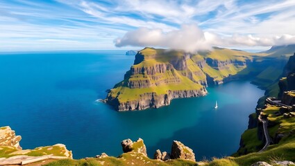"Majestic Cliffs and Serene Seas: The Breathtaking Nature of the Faroe Islands"