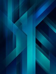 Abstract blue shapes creating dynamic composition