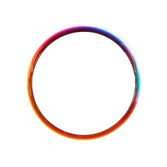 Isolated neon light ring effect on transparent background