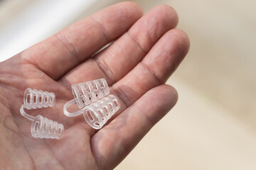 Silicone nose inserts for snoring relief