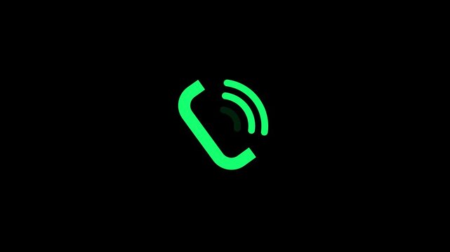 Incoming call icon animation on transparent backgroundringing phone icon Ideas for Talking to Support to help resolve the problem smaortphones on white background. White and black phones.