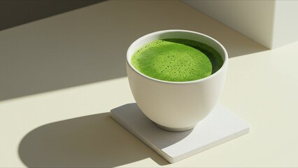 Matcha Green Tea in Ceramic Cup