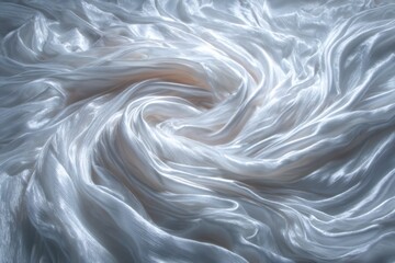White Fabric Texture Elegant And Flowing Abstract Background