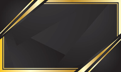 Abstract geometric gold black luxury certificate background 