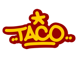 Vector graffiti tag illustration of the word 