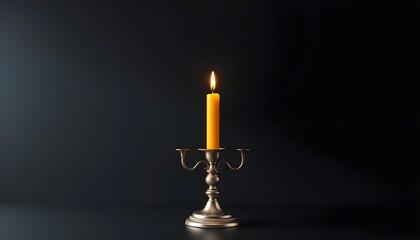Candle lighting ceremony dim room still life warm atmosphere close-up serenity