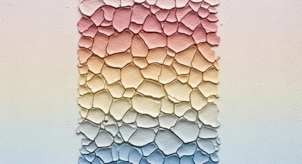 Abstract design with cracked texture and gradient from pink to blue hues art