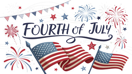 Obraz premium 4th of july independence day 
