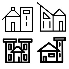 set of house icons