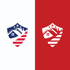 home america concept logo design vector template