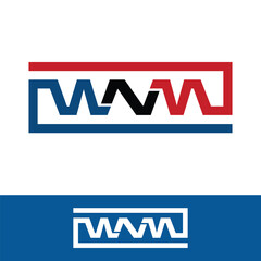 letter WNM concept logo design vector template