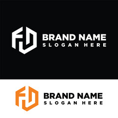 letter FJ concept logo design vector template