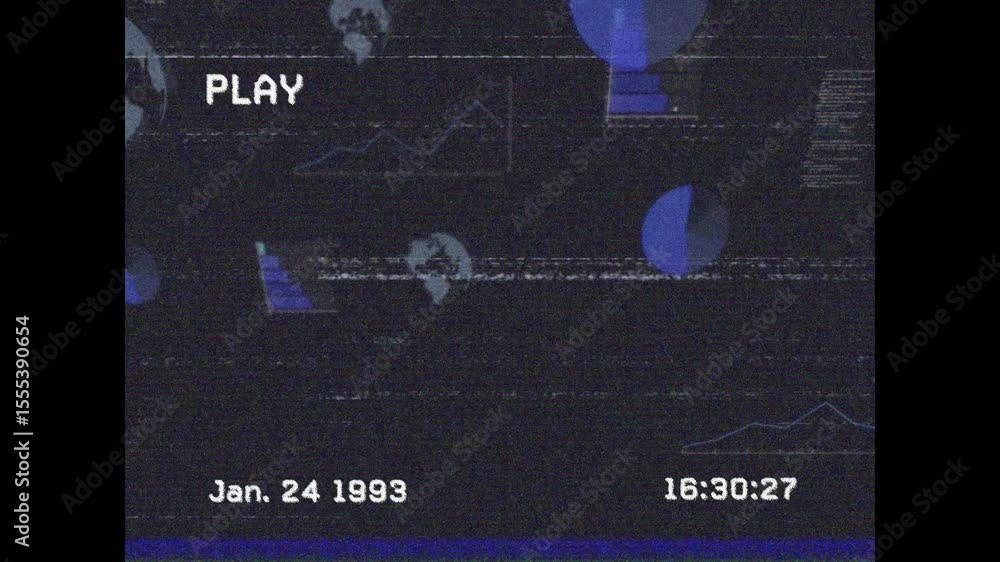 Poster Timestamp updating 16:30:22–31 causing glitching with rotating charts globe and code flickering