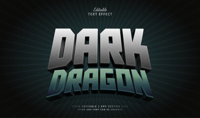 Dark Dragon Editable Text Effect Style 3d