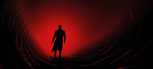 pop surreal unreal silhouettes spiral towards dracula,ai generatif