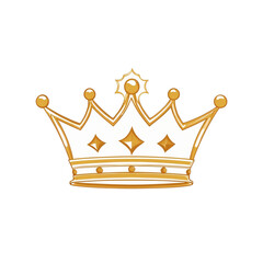 Golden regal crown illustration transparent background