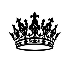 Majestic black crown regal symbol royalty king queen