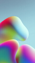 Colorful abstract shapes creating a dreamlike atmosphere with gradient colors