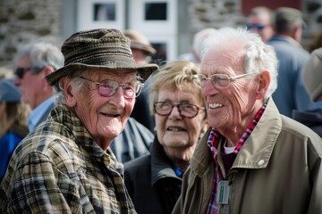 Unidentified old people at the oktoberfest in munich.