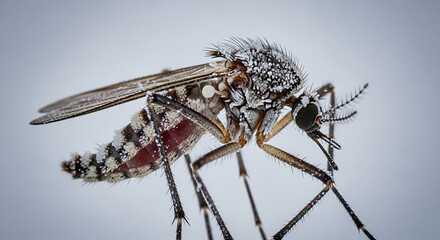 Close-up of a Mosquito Detailed Macro Photography